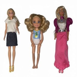 Barbie Chelsea Doll Lot Mattel Vintage 90s Modern Fashion Outfits Clothes 3pc